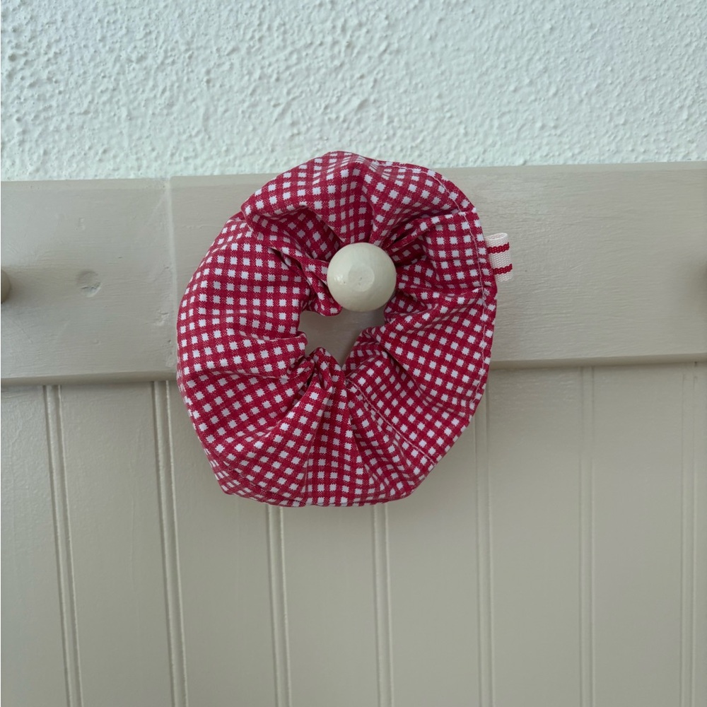 Red Checkered scrunchie